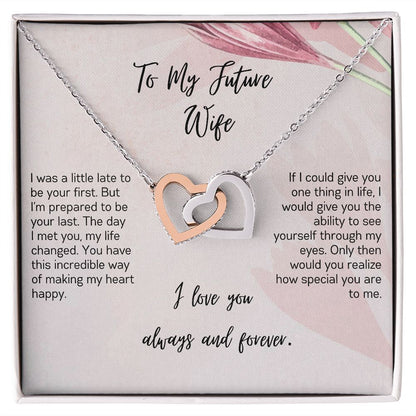 To My Future Wife - Interlocking Hearts Necklace