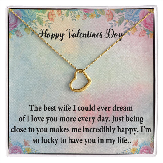 Delicate Heart Necklace. You Own My Heart, Wife