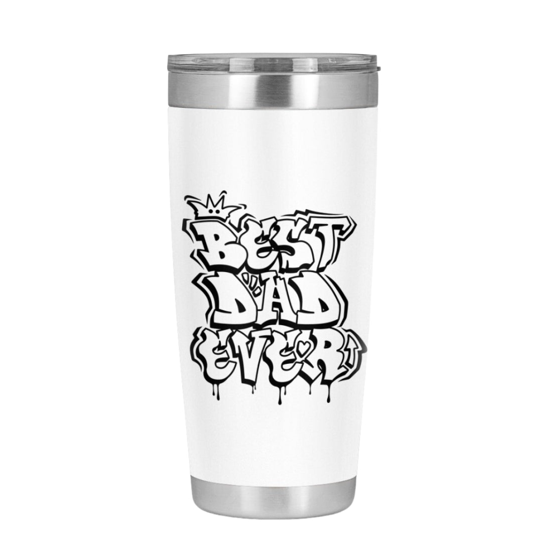 "Best Dad Ever" graffiti tumbler