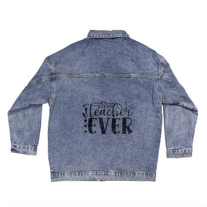 'Luckiest Teacher Ever' Denim Jacket