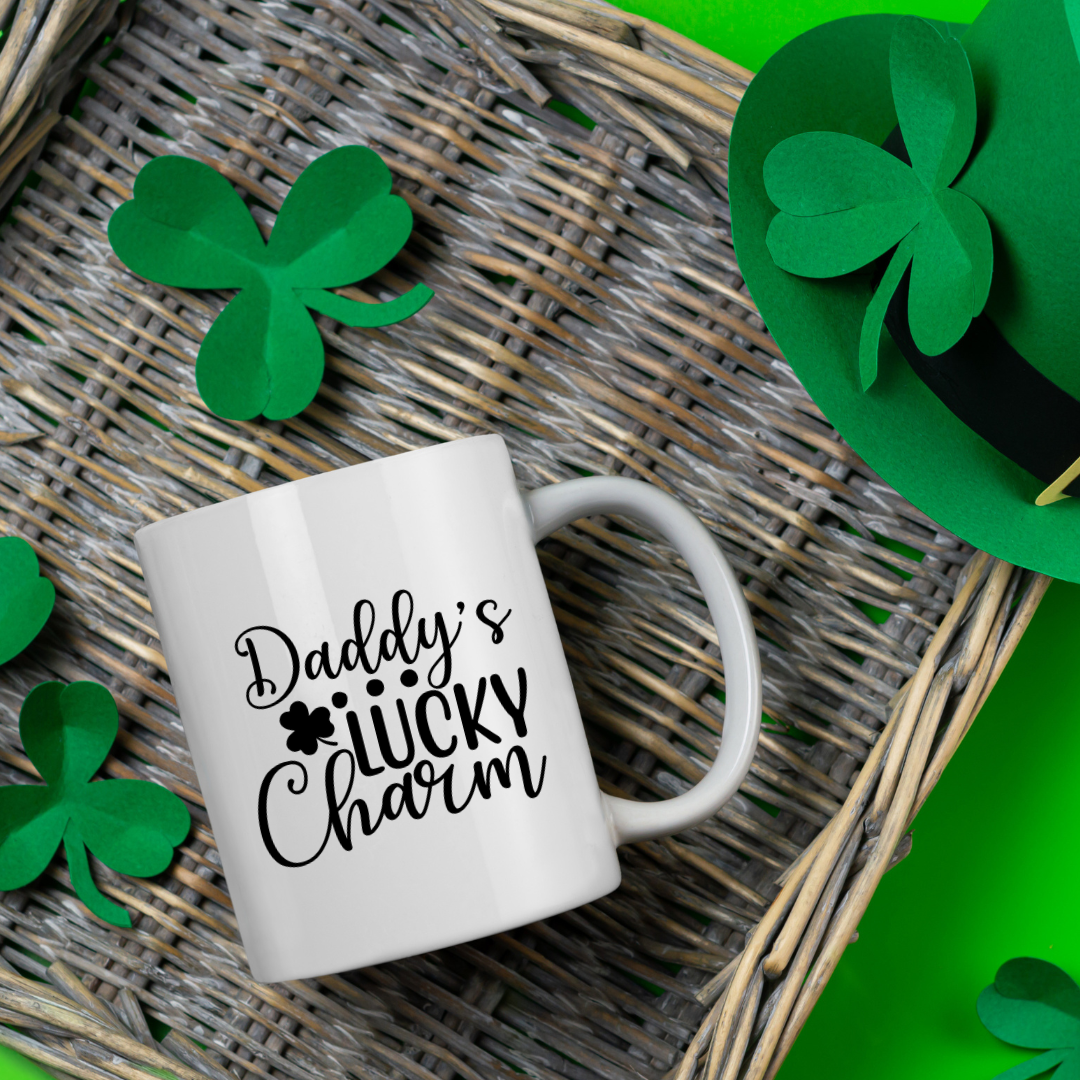 "Daddy's Lucky Charm" cup