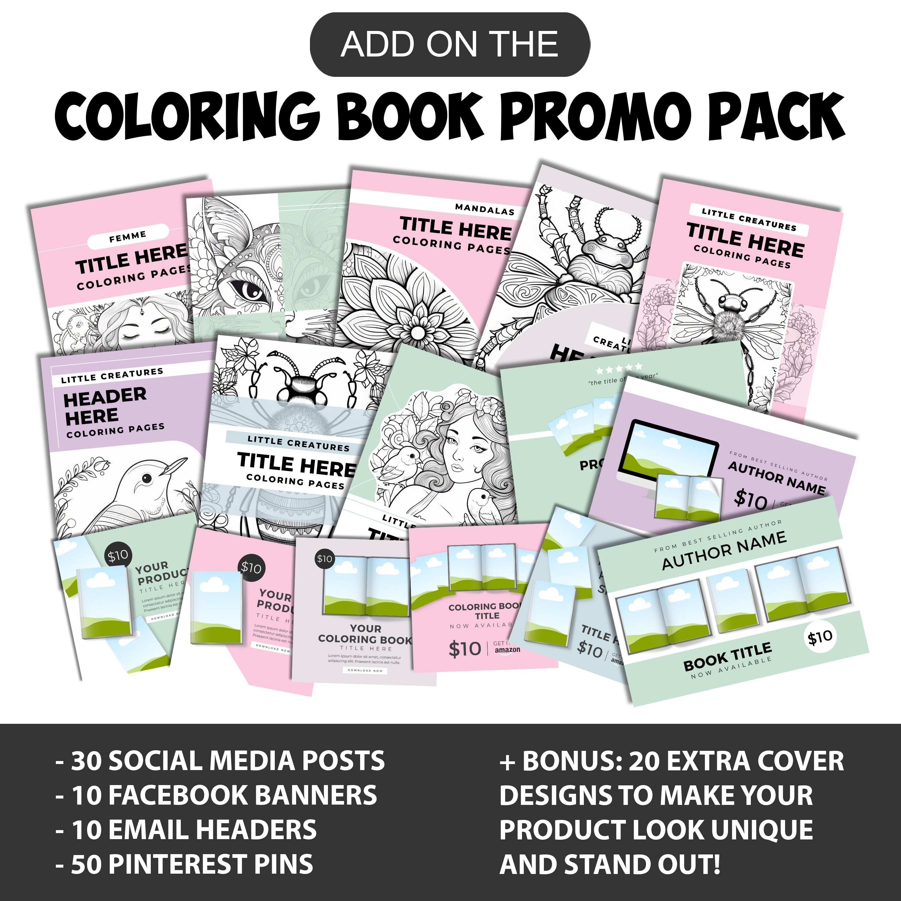 Coloring Book Sales Templates (Big Bundle Deal) LUCYSAN