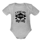 Organic Short Sleeve Baby Bodysuit - heather grey